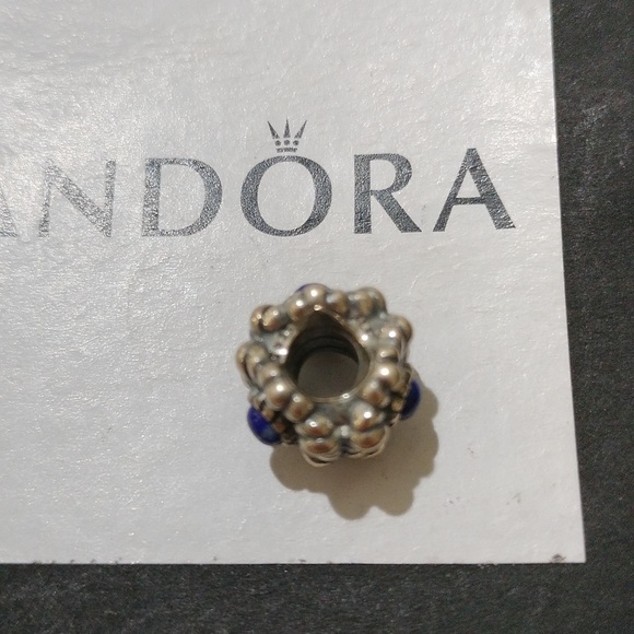 Pandora  Sterling Silver September Birthday Blooms Bead w/ Lapis - 790580LP - Picture 4 of 7
